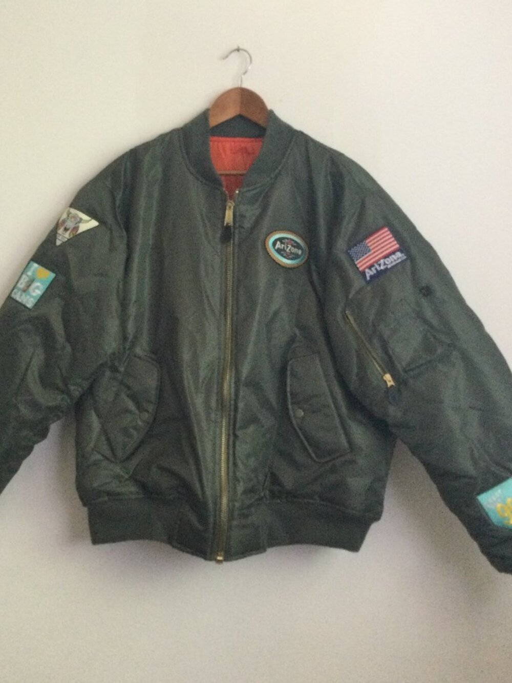 Rothco MA-1 Bomber Jacket Olive green X AriZona Iced Tea collaboration SZ 2XL